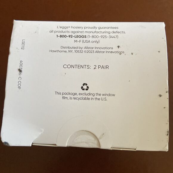 L'eggs Sheer Energy Medium Leg Support Control Top Tights, 2 Pair Nude Size B - Picture 5 of 6